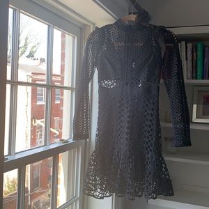 NWT black lace cocktail dress